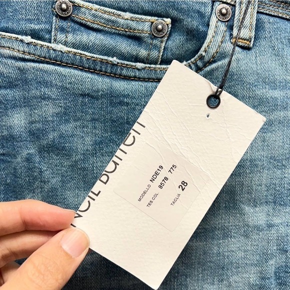 Neil Barrett Flare Blue Jeans Low Rise‎ Size 28 - Picture 9 of 11